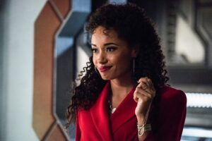 Olivia Swann Instagram - Legends of Tomorrow picks up again tomorrow night on The CW ✨ Astra and her shoulder pads are back in Ep10 next week. Can’t wait for the madness to continue 💪🏽⠀
⠀
#shoulderpads #legendsoftomorrow #dccomics #letsgo
