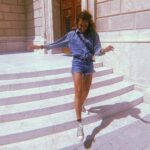 Olivia Swann Instagram - Living my Buda-best life…………..sorry.⁣ ⁣ #badpun #dayoff #budapest #exploring #city #summer #doubledenim 📸: @eveconnolly Budapest, Hungary