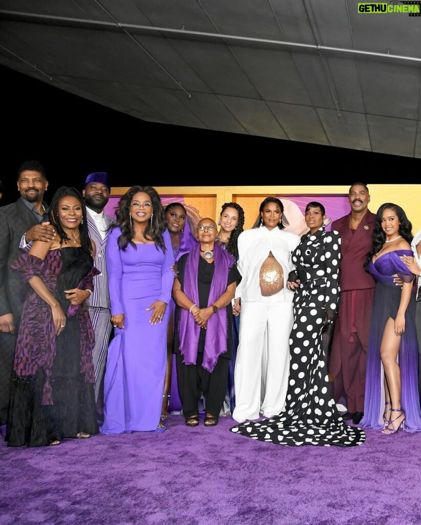 Oprah Winfrey Instagram - Purple carpet for @thecolorpurple premiere! What a joy to see the movie in a theater with the people you made it with. The Color Purple is in theaters starting Christmas Day 💜