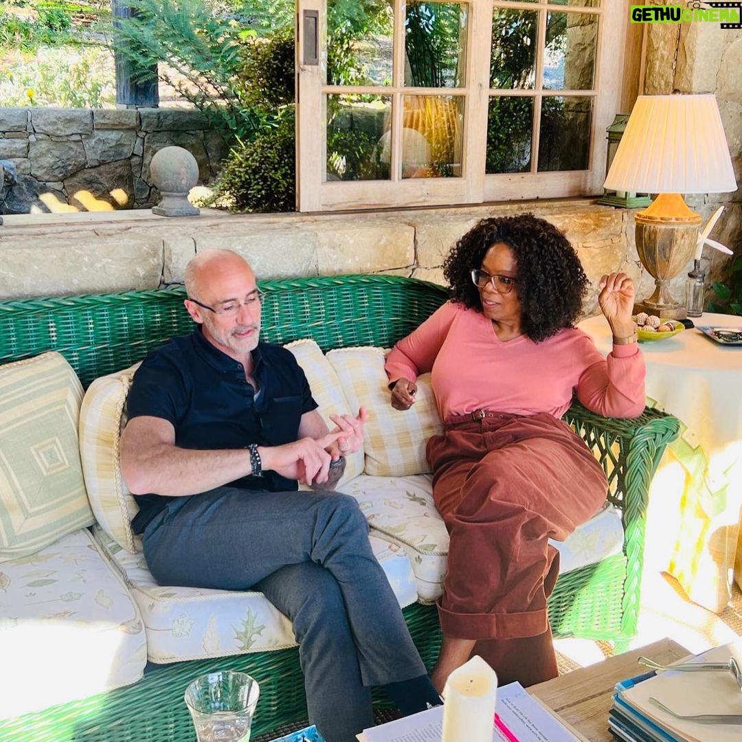 Oprah Winfrey Instagram - I started reading @arthurcbrooks’ column in @theatlantic called “How to Build A Life” during the pandemic and it quickly became something I looked forward to every week. It was all about what I’ve always cared most about: living with a life of purpose and meaning. I called him and we quickly developed a friendship. I instantly realized that if I still had The Oprah Show, I would be calling him all the time so he could contribute his knowledge to almost every topic. We had many, many conversations and we finally met last year at my tea house (pictured here) to turn those conversations and shared philosophies into our new book, Build the Life You Want: The Art and Science of Getting Happier. In the book you’ll find our advice, science-backed work plan, and the blueprint for a better life. It’s available tomorrow September 12, wherever you buy or download your books from 📖