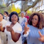 Oprah Winfrey Instagram - People asked me how being on set was for our new and reimagined @thecolorpurple. All I have to show them is this video of the cast and crew doing the electric slide on the FIRST day of filming. This set was anointed! The Color Purple is now playing in theaters💜