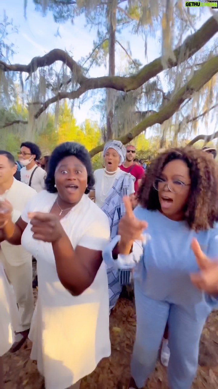 Oprah Winfrey Instagram - People asked me how being on set was for our new and reimagined @thecolorpurple. All I have to show them is this video of the cast and crew doing the electric slide on the FIRST day of filming. This set was anointed! The Color Purple is now playing in theaters💜