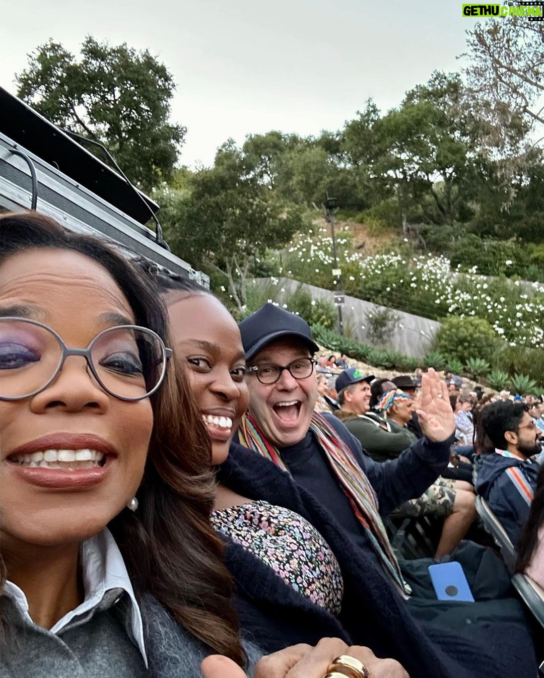 Oprah Winfrey - 188.8K Likes - Can’t remember when I’ve had a happier Saturday night. Watching @trevornoah at the Santa Barbara Bowl with Scott Sanders and daughtergirl Tabitha under a full moon sky. He is astutely observant, brilliant and so funny I left with a laugh headache. Go see when he comes to a city near you!