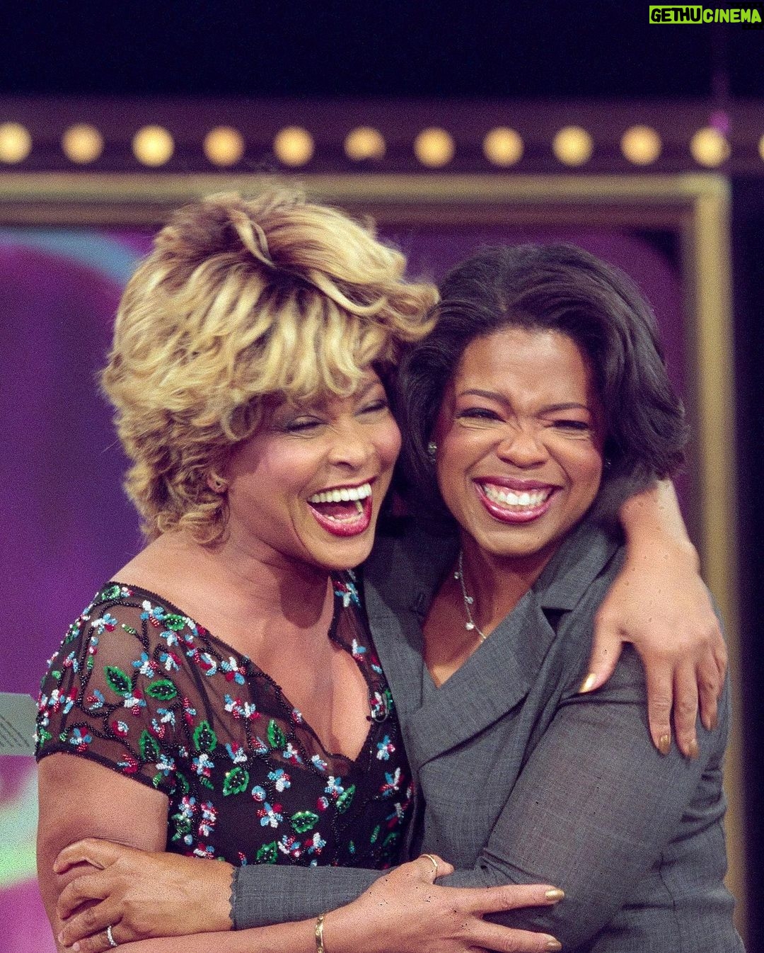 Oprah Winfrey - 1.1 Million Likes - I started out as a fan of Tina Turner, then a full-on groupie, following her from show to show around the country, and then, eventually, we became real friends. She is our forever goddess of rock ‘n’ roll who contained a magnitude of inner strength that grew throughout her life. She was a role model not only for me but for the world. She encouraged a part of me I didn’t know existed.
Once she claimed her freedom from years of domestic abuse, her life became a clarion call for triumph. I’m grateful for her courage, for showing us what victory looks like wearing Manolo’s and a leather miniskirt. She once shared with me that when her time came to leave this earth, she would not be afraid, but excited and curious. Because she had learned how to LIVE surrounded by her beloved husband, Erwin, and friends. I am a better woman, a better human, because her life touched mine. She was indeed simply the best.