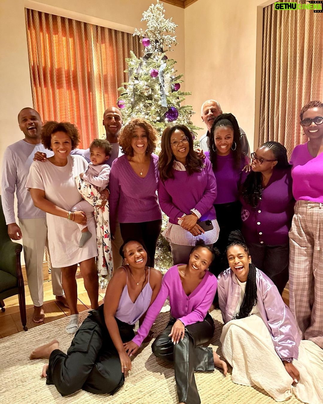 Oprah Winfrey Instagram - Merry Christmas from our home to yours! Y’all know it’s a Purple holiday up in here. My gift to everyone this year is @thecolorpurple, now playing in all theaters. May you laugh, cry, expand your heart, REJOICE 💜