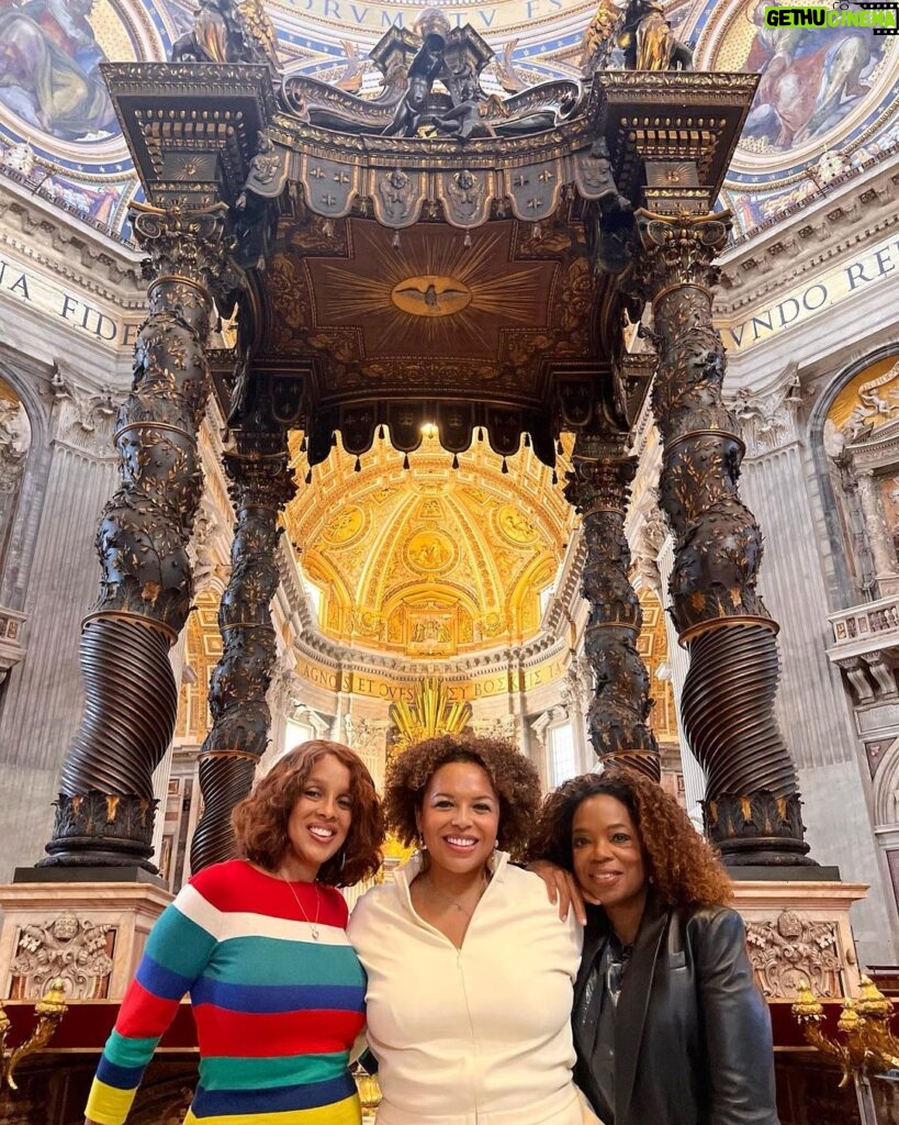 Oprah Winfrey Instagram - Happy Easter from Vatican City 🙏🏾 @gayleking @kirbybump