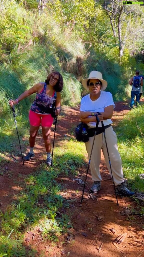 Oprah Winfrey Instagram - Another day, another hike! And this one @gayleking had no problems with #HawaiiStateOfHealth 🥾🥾🥾 Kauai,HI
