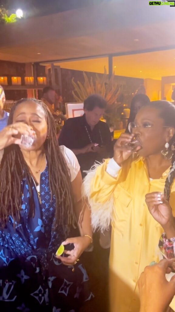 Oprah Winfrey Instagram - I had my first tequila shot 2 weeks after I turned 50 at @johntravolta's 50th birthday celebration. Those of you who partake know how it changes a party. In all these years I’ve never gotten @ava, nor @gayleking or @stedmangraham to take a sip of alcohol. So this was a monumental moment. Ava’s first on her 50th birthday party—then after much convincing second shot!