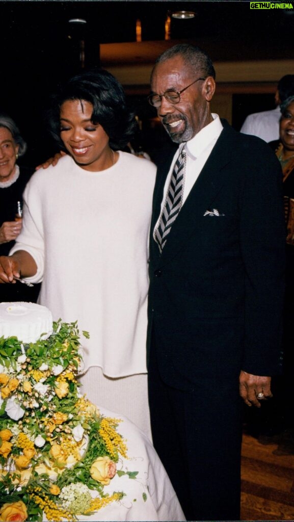 Oprah Winfrey Instagram - Vernon Winfrey 1933-2022 Less than a week ago we honored my father in his own backyard. My friend and gospel singer Wintley Phipps saluted him with song. He FELT the love and reveled in it until he could no longer speak. Yesterday with family surrounding his bedside, I had the sacred honor of witnessing the man responsible for my life, take his last breath. We could feel Peace enter the room at his passing. That Peace still abides. All is well. Thank you for your prayers and good thoughts 🙏🏾
