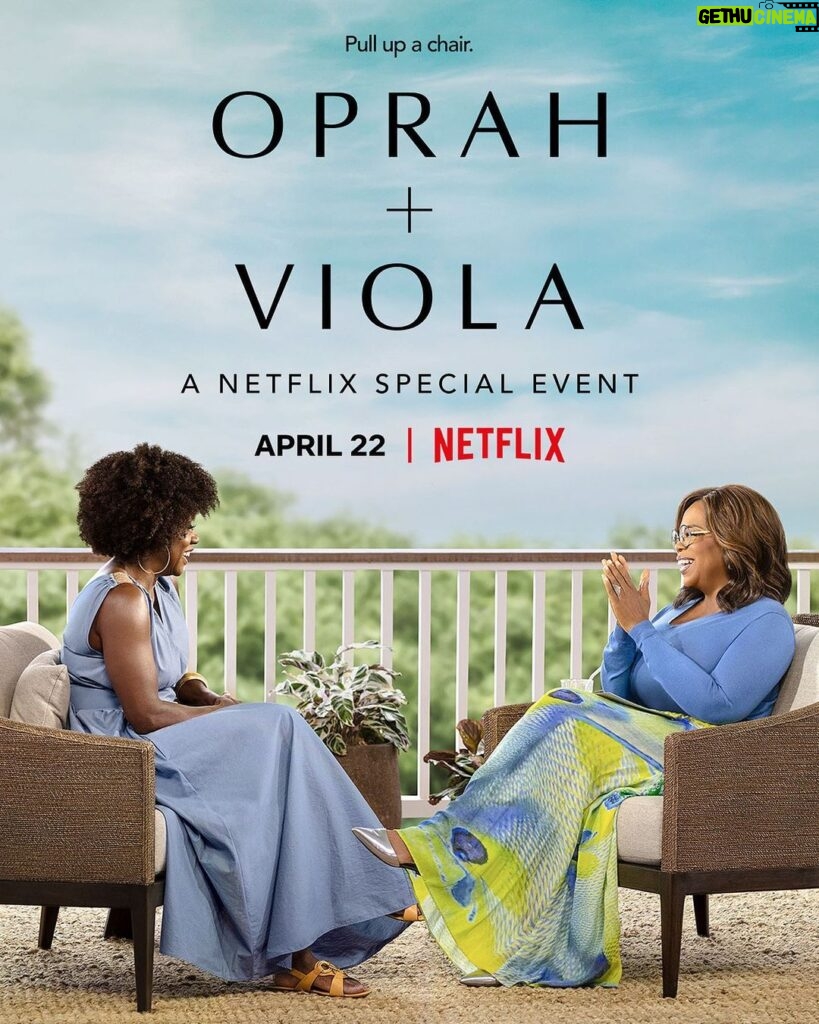Oprah Winfrey Instagram - Pull up a chair. Oprah + Viola: A Netflix Special Event launches April 22!