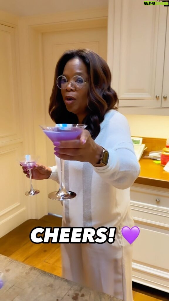 Oprah Winfrey Instagram - @thecolorpurple has taken over my life so much that now we’re making Purple drinks at my house. Recipe in the video by @lerafranklin that you can make cocktails or mocktails—and just in time for the movie 💜