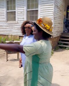 Oprah Winfrey Instagram - @thecolorpurple spotlight: @daniebb3 Sofia, Sofia! What a pretty name! I tear up just thinking about what this moment means to Danielle because I know what it meant to me. It’s when I signed my contract for The Oprah Show. It’s when I learned the value of owning yourself and the power of surrendering. Playing her in 1985 gave me more strength in places I didn’t know I needed it. Sofia represents the strength of all the women who came before us, endured so much, and took nobody’s mess. Only Danielle Brooks could play her today. What I love about her version of Sofia is that she’s added layers of joy, humor, lightness, and warmth. You’re going to laugh, cry, sing, and dance with her. Sofia is no longer mine, she’s Danielle’s and Danielle rises to meet the moment. I welcome Danielle into the Purple sisterhood with my entire all-my-life-I’ve-had-to-fight heart and I cannot wait for you to meet her Sofia. The Color Purple is in theaters started Christmas Day 💜