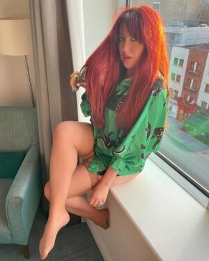Paige Nicole Mayo Instagram - My list of demands is as long as my hair… 👩🏻‍🦰 
.
.
**Yes even for me this was too much #hairography to work with. Recently got a trim because I couldn’t handle it. 😆 ✂️ But had fun getting a few pre-show snaps in my hotel before heading out on the town. The pics (and all my exclusives) are up now on: Onlyfans.com/socalval AND Patreon.com/socalval 
.
.
#redhair #redheads #redhead #redhairdontcare #redhaircolor #redheads_of_insta #hosiery #thighhigh #thighhighs #hosierylegs #pantyhose