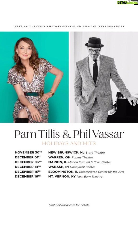 Pam Tillis Instagram - Jingle bleeps 🔔 🎄🎅🏼 If you’re in the mood for an unpredictable Christmas, come out and see us! #christmas #holidaysandhitstour #pamtillis #philvassar Nashville, Tennessee