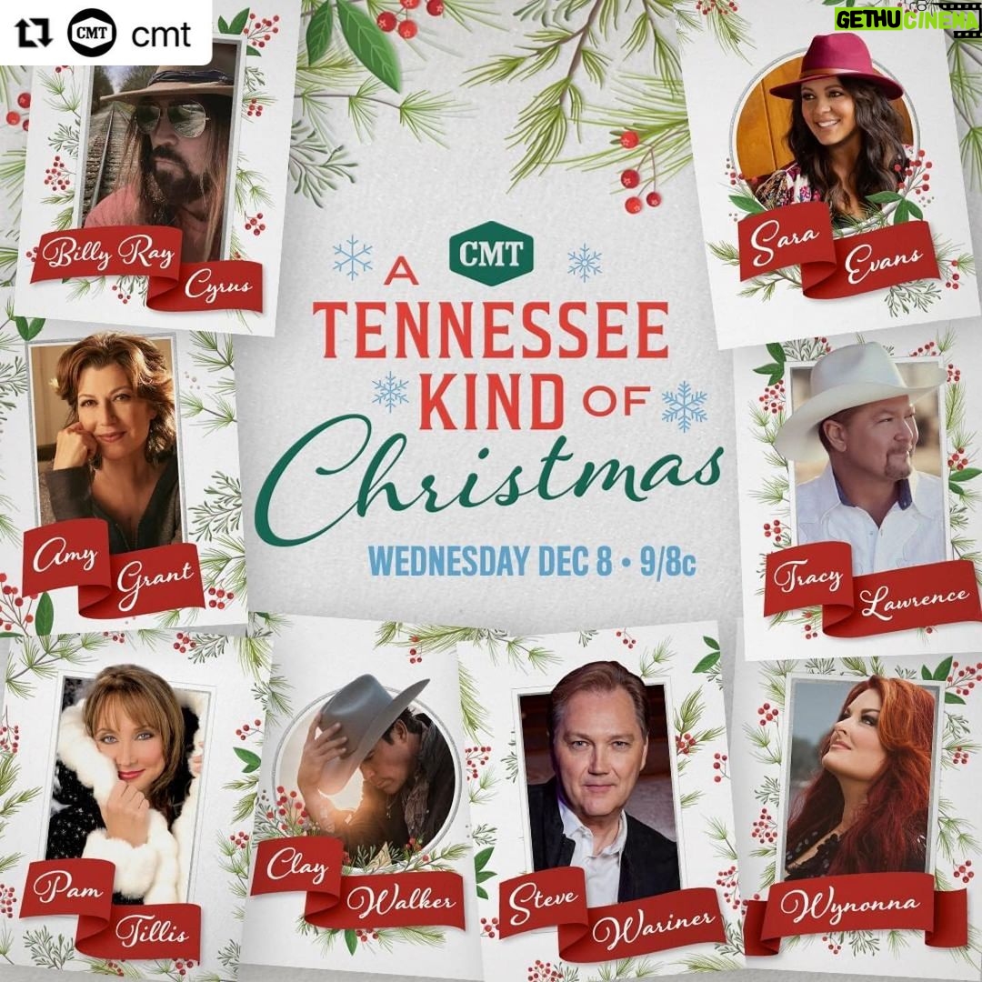 Pam Tillis Instagram - Tune in for a little bit of Christmas cheer! #Repost @cmt ・・・ Christmas ... but make it Tennessee! 🎄🤠Celebrate the holiday season with this very merry lineup on Wednesday, Dec. 8 at 9/8c on CMT! #countrychristmas #tennesseechristmas #90scountry #classiccountry