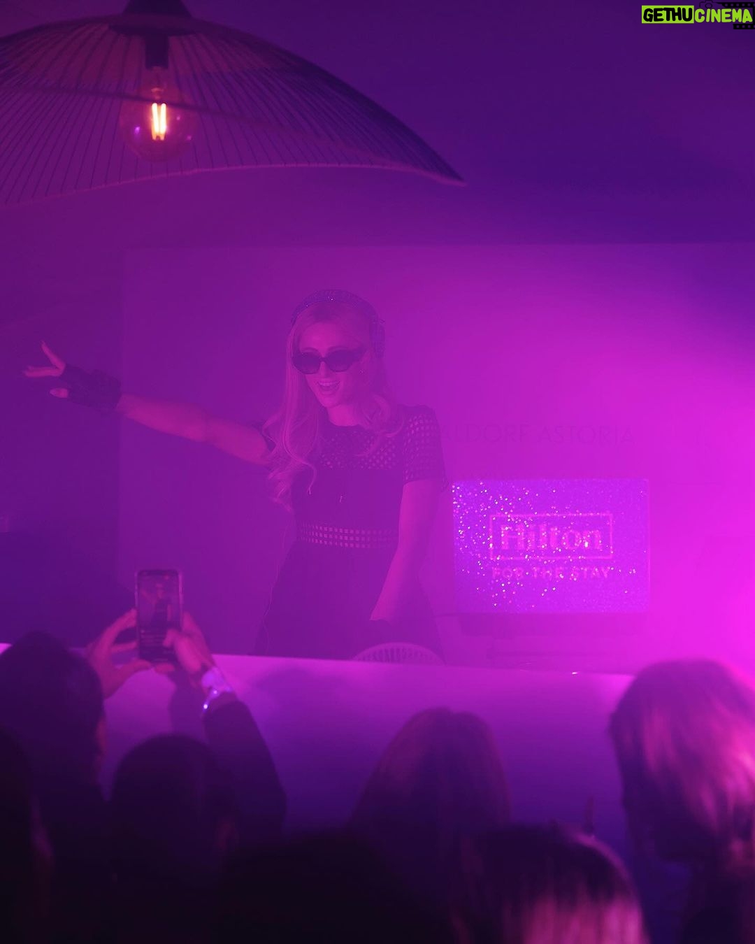Paris Hilton Instagram - #Throwback to the best time #Sliving with my #HiltonFamily π Had so much fun DJing for everyone! π§ Love their new @CanopyCannes property! π¨β¨ #HiltonForTheStay #ParisForTheSlay Canopy by Hilton Cannes