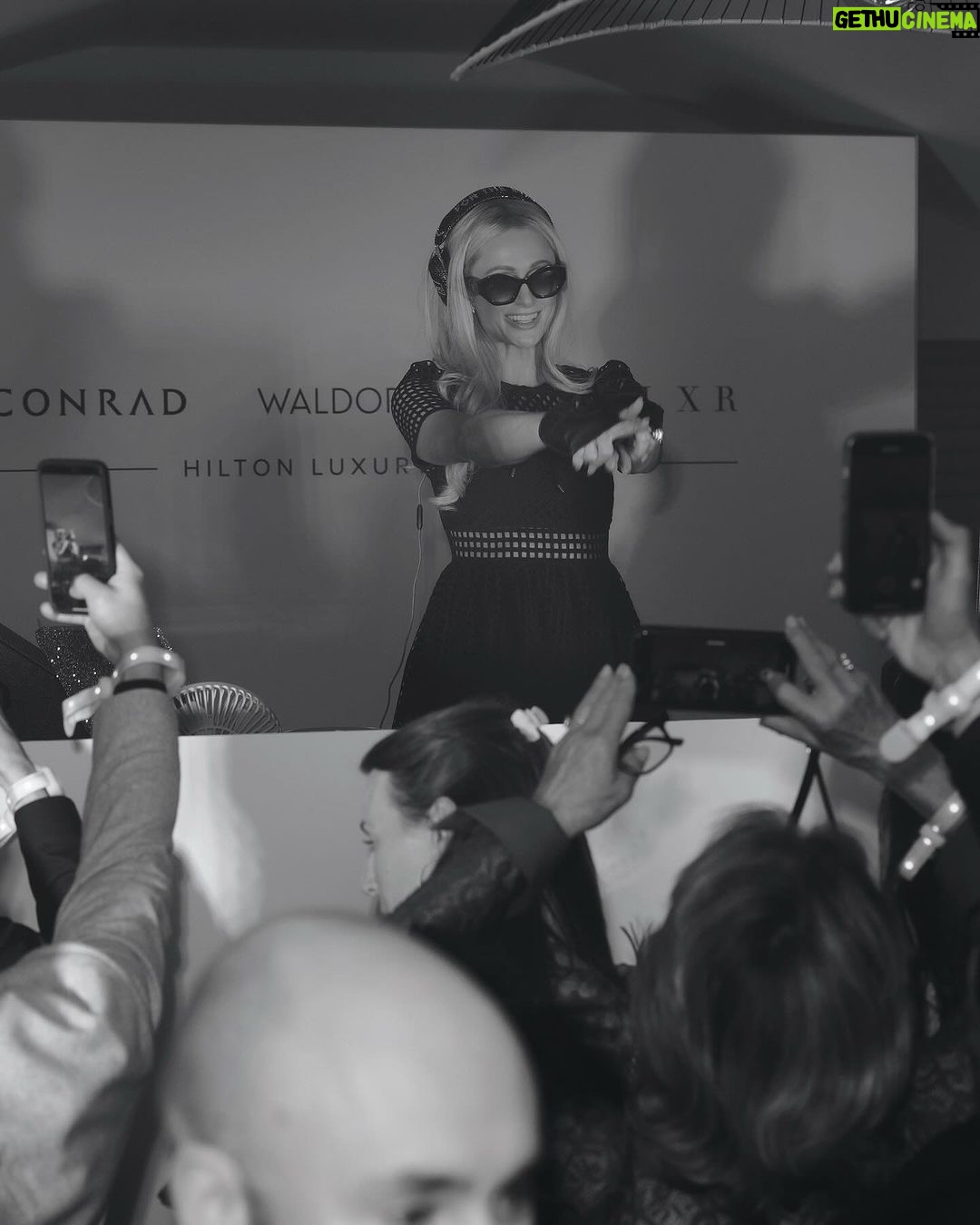 Paris Hilton Instagram - #Throwback to the best time #Sliving with my #HiltonFamily π Had so much fun DJing for everyone! π§ Love their new @CanopyCannes property! π¨β¨ #HiltonForTheStay #ParisForTheSlay Canopy by Hilton Cannes