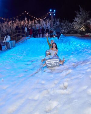Paris Hilton Instagram - Sliving, Sledding & Serving Looks in Winter Wonderland.🛷👯‍♀️❄️✨🤍 Love you @KimKardashian, always so much fun with you🥰