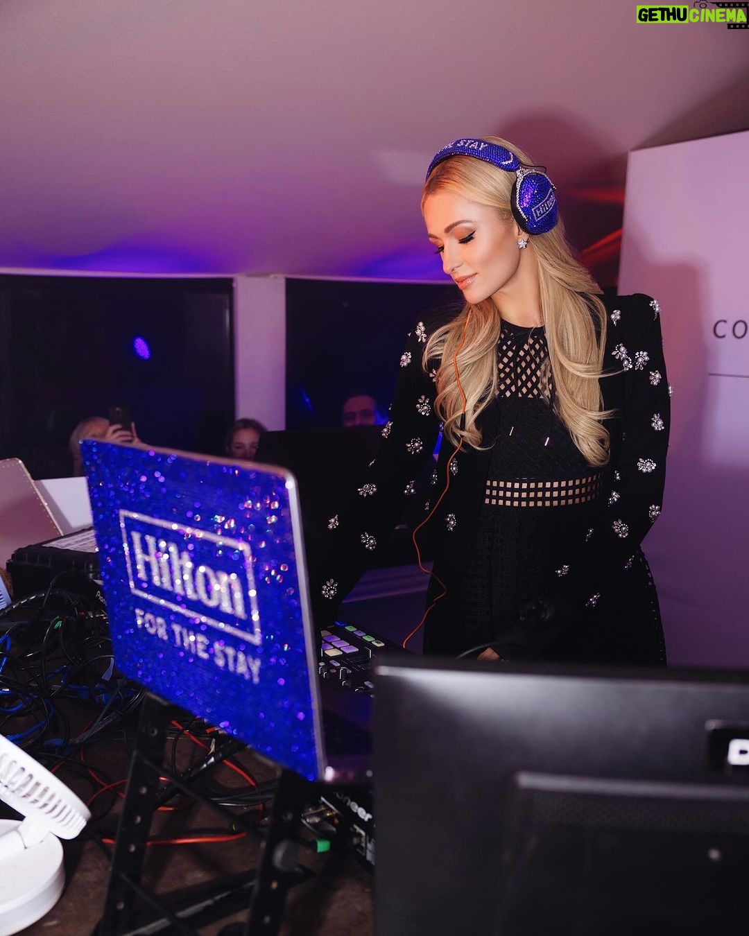 Paris Hilton Instagram - #Throwback to the best time #Sliving with my #HiltonFamily π Had so much fun DJing for everyone! π§ Love their new @CanopyCannes property! π¨β¨ #HiltonForTheStay #ParisForTheSlay Canopy by Hilton Cannes