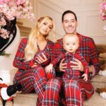 Paris Hilton Instagram - Merry Christmas from the Hilton-Reums! 🎁🎄 At the beginning of 2023, I could never have imagined the happiness and gratitude I would feel in this moment ❤️ My beautiful family of four, my fairytale dream come true! ✨🥹 Beverly Hills, California