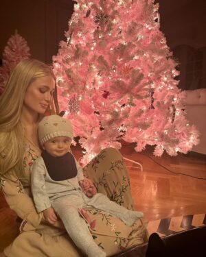 Paris Hilton Instagram - Celebrating our baby girl London with a pink Christmas! 💕💕🎄💕💕