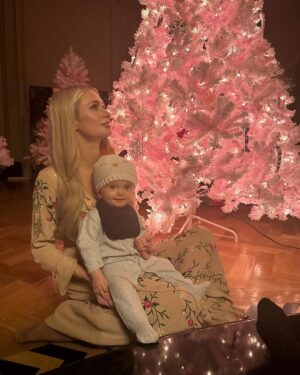Paris Hilton Instagram - Celebrating our baby girl London with a pink Christmas! 💕💕🎄💕💕