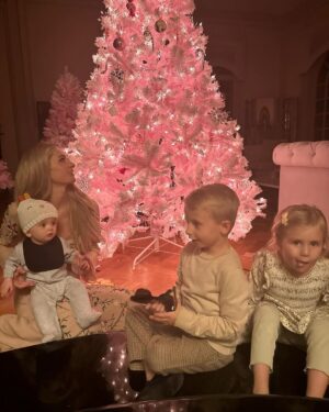 Paris Hilton Instagram - Celebrating our baby girl London with a pink Christmas! 💕💕🎄💕💕