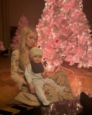 Paris Hilton Instagram - Celebrating our baby girl London with a pink Christmas! 💕💕🎄💕💕