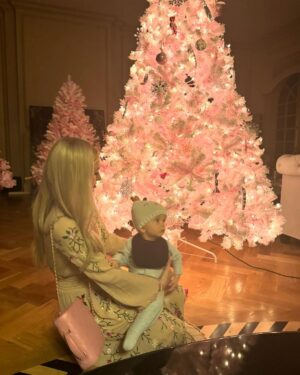 Paris Hilton Instagram - Celebrating our baby girl London with a pink Christmas! 💕💕🎄💕💕
