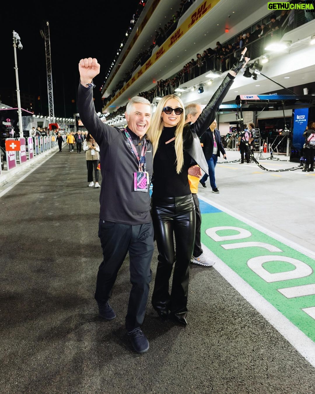 Paris Hilton Instagram - So incredible getting to be a part of the first-ever Formula One in Las Vegas!😍 Such an incredible time watching history!! 💙✨🏎️ @F1 #LVGP 🔥 Las Vegas, Nevada