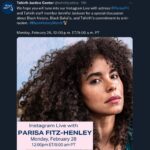 Parisa Fitz-Henley Instagram - Thinking so much about the intersection of racism and migration today as we witness their complexities in the face of war. I’m now feeling even more grateful to take part in this IG Live with @tahirihjustice — a secular organization based on Baha’i principles, dedicated to supporting immigrant women and girls fleeing gender-based violence. They do this with inclusivity around gender expression and identity, and by advocating “both for individual immigrant survivors and to change the systems that are complicit in the conditions of their oppression.” Their certainty that anti-racism is integral to this work is so powerful and gives me so much hope. This also happens to be during the yearly celebratory period Bahá’ís call Ayyam-i-Ha, when we give gifts, and enjoy fellowship and acts of charity and service. To honor that Jennifer and I will be making cookies together on the live. So please join us to listen, to ask questions, make or decorate your own cookies, or pray for two people who don’t do a lot of lives whose attempt at baking for one could provide some comic relief. 🤓🍪🔥🙏 We look forward to sharing it all with you. Love, Parisa Image description: A screenshot of a Twitter post from @tahirihjustice. The photo is a closeup of me, a woman with medium brown skin and dark brown eyes and hair, wearing green. I’m looking into camera. Text: “We hope you will tune into our Instagram Live with actress @ParisaFH and Tahirih staff member Jennifer Jackson for a special discussion about Black history, Black Baháʼís, and Tahirih’s commitment to anti-racism. #BlackHistoryMonth  Monday, February 28, 12:00 p.m. ET/9:00 a.m. PT”