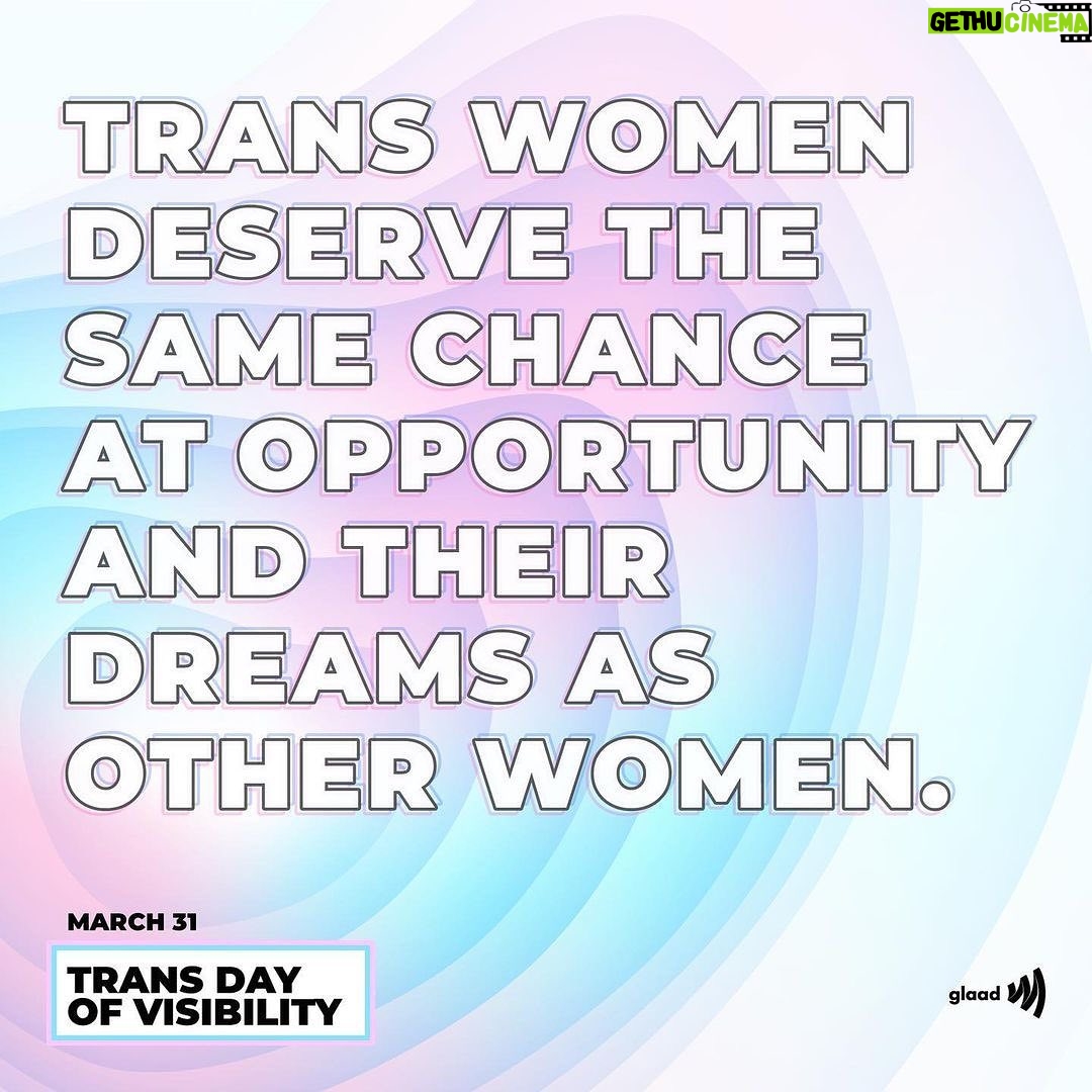Parisa Fitz-Henley - 545 Likes - And trans men are men. And non-binary trans people are non-binary. And no one’s trans experience — especially in a time when we can clearly, collectively see that gender expression is heavily influenced by the culture and societal norms where we live or come from — no trans person’s experience is taking away from anyone else’s experience of gender. And fighting to dismantle unjust systems and reorder society to be more just and representative of whatever we believe in but then oppressing people of trans experience through policy or neglect, physical abuse or verbal abuse (yes, our insistence on jumping into trans people’s posts to tell them they don’t matter or we think something is wrong with them is Abuse) makes us oppressors. Most of us are just now learning how long to effectively wash our hands in the year Two Thousand Twenty One, we don’t think we maybe have some room to learn and grow in relation to whole entire human beings?? If you believe in God you know God is infinite. If you don’t believe in God you know tangible existence is, if not infinite, at least so vast as to be beyond measure. There’s really really REALLY room for all of us to expand our understandings, our hearts, and our love for each other. If we feel threatened by trans folks existing that’s on us to examine within ourselves. Listening to and loving trans people is just going to make life fuller, open our minds and hearts to possibilities, help us all get freer, and remind us that to be human and family goes beyond gender — that there’s gorgeous diversity and a wealth of understanding to be encountered by learning from trans people. Big love to all our trans fam out there. Thank you for being exactly you. 💙💗🤍 Happy #TransDayOfVisibility
[Image Description:
Seven slides here are from @glaad. All w/blue, pink and white backgrounds and the words “Trans Day of Visibility. March 31.”
1: Trans Women Are Women
2: Trans Girls are Girls
3: Trans Women Deserve the Same Chance at Opportunity and Their Dreams As Other Women
4: You’re Not a Feminist If You Exclude Whole Groups of Women
5: All Women Need To Stick Together
6: Trans Day of Visibility
7: Learn More glaad.org/TDOVletter