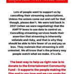 Parisa Fitz-Henley Instagram - Thank you to those who’ve been asking how you can support. And thank you @traciethoms for posting this helpful info. Repost from @traciethoms • Posting this here again because it’s a big conversation… Ultimately, do whatever feels right to you! Just be informed of several points of view before you do! #sagaftrastrong Image description: Text on white background. In red: “Important SAG Strike info!” In black: “Lots of people want to support us by cancelling their streaming subscriptions. Unless the unions come out and call for that though, please don't. We were told back in 2021 (when we were negotiating) that the AMPT loves to use data to control us. Cancelling streaming services feeds their assertion that streaming is inherently voliatale and risky, and that is why they should be able to hire fewer of us and pay us less. They maintain that streaming is still untested. We all know that's the primary way people watch what we make. It's a lie.” And in red: “The best way to help us right now is to donate to the Entertainment Community Fund - it supports the people making the film and tv you love and we can apply for grants to help keep our bills paid.”