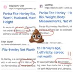 Parisa Fitz-Henley Instagram - Fun fact: ALL of these are false. 🤡💩 I’ve been hearing a lot since the #SAGAFTRA strike began about how we’re millionaires complaining about having too few millions. Truth is, most union actors can’t even afford to have acting as their only job. But credible-looking websites claim to tell “everything you want to know” about an actor. Our ‘lives’ become clickbait. People (and now computers) make things up about us to grab attention. So me supposedly having hundreds of thousands of dollars, or millions (would be nice! 😅) gets used as a way to attract interest to their sites. *Every click gets them paid* and they know there’s more of an appetite for astronomical numbers than for facts that aren’t usually accessible anyway without hacking someone’s bank accounts. As actors and writers are striking for justice and to protect our existence, please know that there are MANY ways we are misrepresented. I first read that I was worth $55M back while I was living in a camper trailer to save money. And these articles lie about everything from my birthday to my measurements to my relationship status. They’ve confused my own family members! I do make great money sometimes. But if I’m between projects, residuals are generally my only income. As my fellow actors have been saying repeatedly, our residuals are shrinking. We are also artists who don’t or can’t necessarily take every job, for a variety of reasons. We do not get paid leave. If we have to pause working because of illness or injury, to care for a loved one, etc we are SOL. And we are nearly all making a tiny fraction of what the decision makers are. Please be careful where you’re getting your information. Listen to actors, a community with enormous economic diversity, and trust that we’re not all just out here counting gold bricks. We’re fighting together — the few counting gold bricks and the many pinching pennies — for economic justice and security. That’s something every human deserves. #SagAftraStrike Image: Screenshots of four clickbait articles which all falsely say my net worth is $600K, $9M, $18M and $55M. A poop emoji sits in their midst.