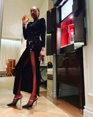 Patina Miller Instagram - Thank you @baccarathotels for hosting such a beautiful evening in your gorgeous space! What a way to celebrate finishing the marathon and my birthday! The best night with friends and family ❤️❤️ (who sings doooown!) Cheers 🥂#ad #birthday #marathoner #bestnight #sosore