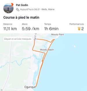 Patrice Godin Instagram - Course du matin. Moody Beach, Maine. Je vivrais là pour toujours 🙏🏻😎
#ocean #course #zenendurance