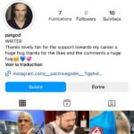 Patrice Godin Instagram - Un autre faux compte. Certaines personnes ont vraiment rien à faire… Signalez et bloquez svp