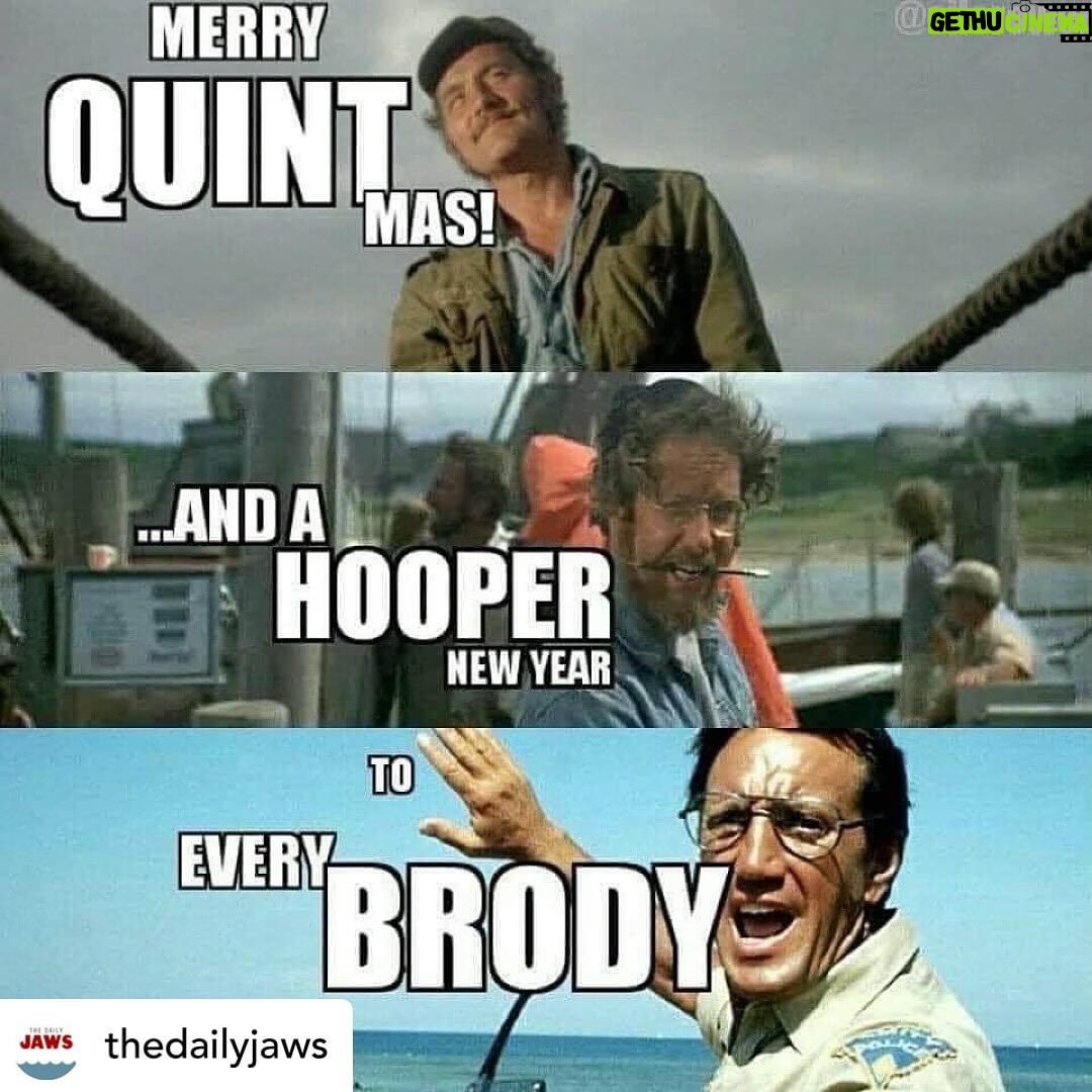 Patrice Godin Instagram - 🎄🦈🎄 Posted @withregram • @thedailyjaws Wishing all JAWS fans around the world a very merry Quintmas, a Hooper new year to every Brody! We drink to your legs! 🦵🍻🦈 ➡️follow @thedailyjaws⬅️ ➡️follow @thedailyjaws⬅️ ➡️follow @thedailyjaws⬅️