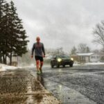Patrice Godin Instagram - Dernière sortie de course de 2023 terminée. Frais et humide 😅 Opération à venir jeudi cette semaine 👊🏻(@subarucanada, si jamais vous cherchez un porte-parole, je suis disponible 😉😂)