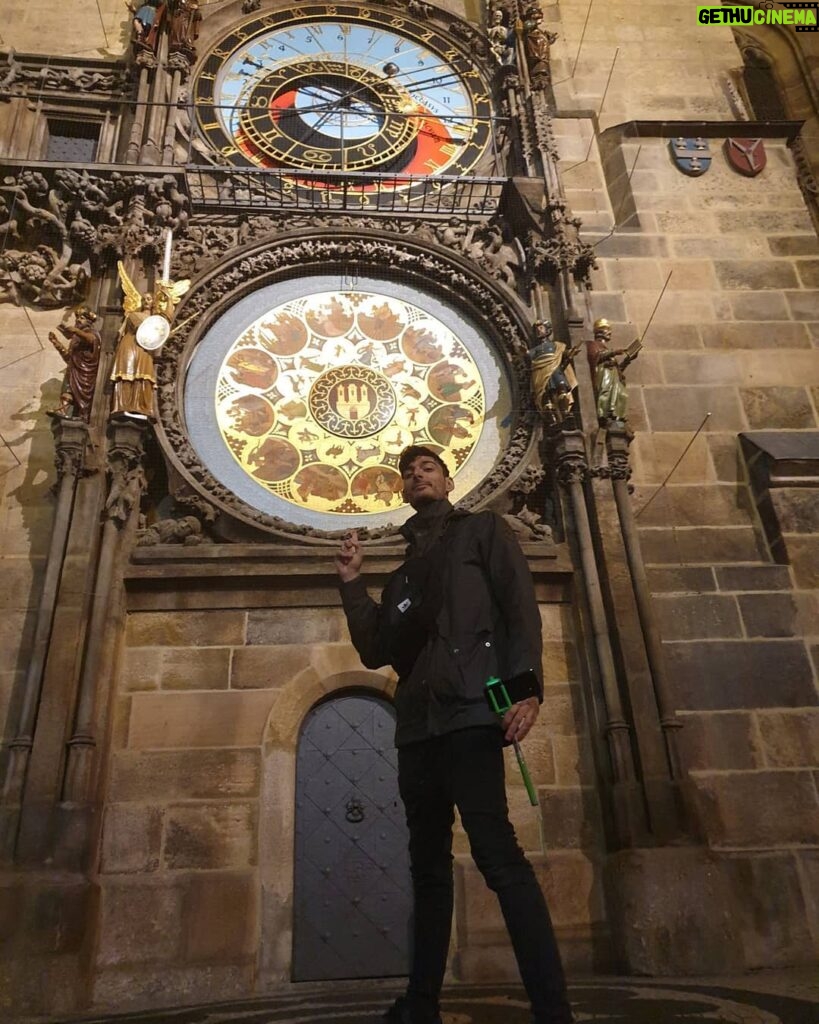 Paul Denino Instagram - Just chillin in Prague, Czech Republic at the oldest clock in the world. #iceposeidon #prague #czech #youtube