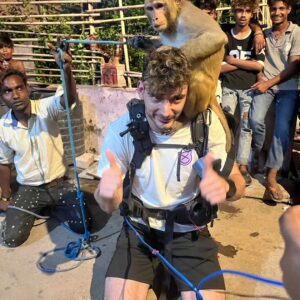 Paul Denino Instagram - Monkey on my head in a slum in india