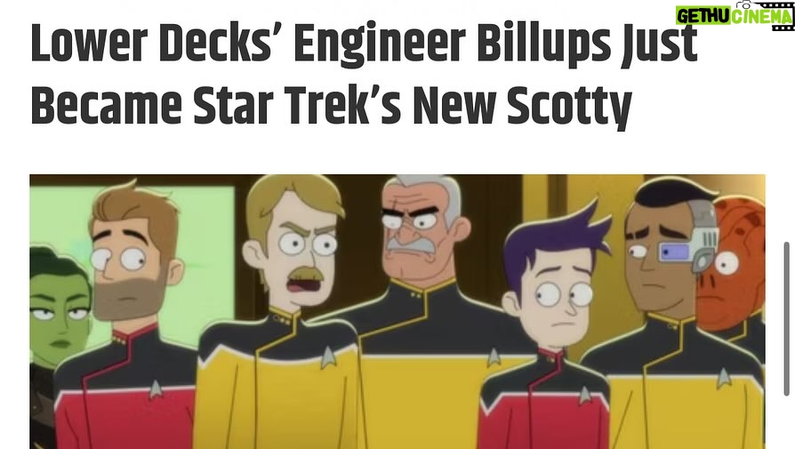 Paul Scheer Instagram - As a Star Trek fan, I can’t imagine anything better than being compared to Scotty, Getting someone to Cosplay as my character and be on one of my favorite Star Trek Shows. Lower Decks - Season 4 was great and the team behind it is truly amazing. Thanks @importantscience for putting me in the federation. I’m bummed I couldn’t post about it til now. #poststrikeposts. United Federation of Planets