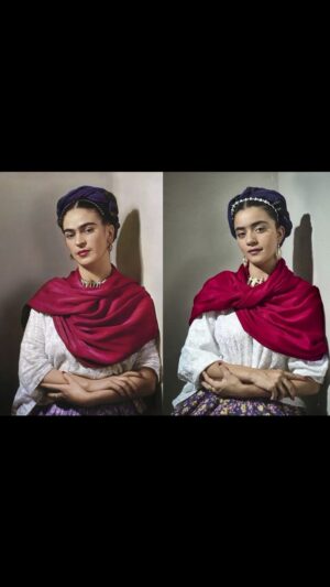 Paulina Gaitán Instagram - Parte 1 - Replicación Fotográfica Frida Kahlo - @paugaitan ¿se parecen? 
Te muestro aquí una serie de vídeos educativos sobre fotografía iluminación, Diseño visual, replicación y técnicas de postproduccion. Inspirándonos en el trabajo de Nickolas Muray y Frida Kahlo. Gracias a mi @paugaitan por caracterizarse y a @espergenciasantiago por armarnos el vestuario tan bello.

@theindiefilmschool @paugaitan 

#fridakahlo #fotografiaartistica #retrato #photoshoot #nickolasmurayphotography #cachephoto 

Onion Skin
Átomos Ninja V
Capture One
SONY alpha 1