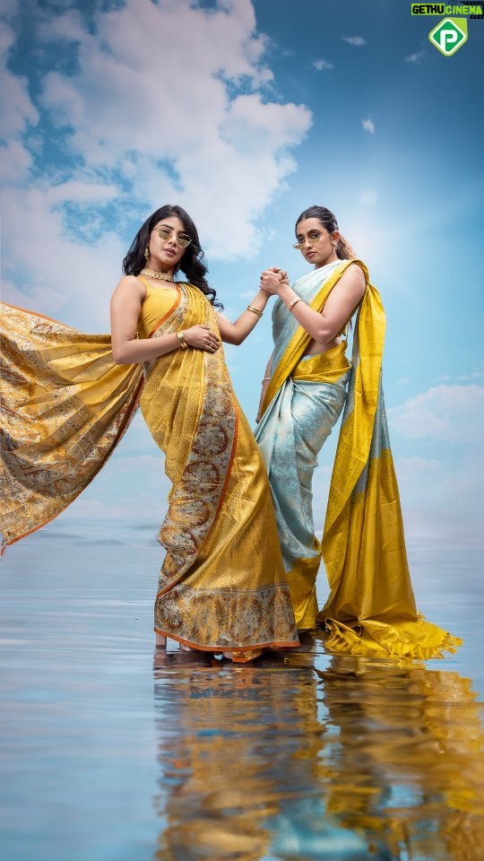Pavithra Lakshmi Instagram - Golden dreams woven into reality. Presenting Glided Glamour – our exquisite silk saree collection that captures the essence of luxury. Shine brighter than ever. 💫 Model: @pavithralakshmioffl Creative concept & Styling: @gowtham.618 Eyewear design : @gowtham.618 Jewellery: @aaranyarentaljewellery @idayaluxeee . #PachaiyappasMagic #pachaiyappas #stylewithpachaiyappas #pachaiyappassilks #pachaiyappassarees #silksofindia #silksaree #sareeofindia #sareelove #traditionalwear #kanchipattu #festive #christmas #collection #creativephotography #concept #modelling #photoshoot #fantasy #queen #textile #designer #fashiondesigner #fashion #clothing #instagram #trending #adorable #culture #timeless