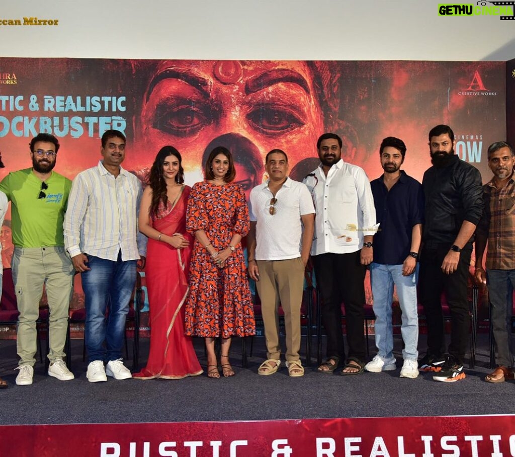 Payal Rajput Instagram - Mangalvaaram success meet ⭐♾ Finally got a blockbuster after 4 years 🙏🏼🥹 "Sending a massive thank you to all the fans who made #Mangalvaaram a hit! Your support and love mean everything to us. This success is as much yours as it is ours. Here's to all of you! 🙌🎥✨ #grateful #fanlove"
