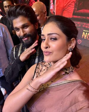 Payal Rajput Instagram - When Pushpa meets Mangalvaaram 🫶🏼
@alluarjunonline ⭐️♾️
————————————-
#pushparaj #thaggedhele #mangalavaaram #alluarjun