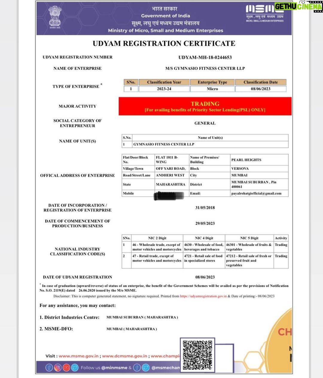 Payal Rohatgi Instagram - Dear @my_bmc I didn’t submit NOC from my esteemed society nor ICC Committee letter for women workers for these certificates for Gymnasio Fitness Centre so either as a organisation u don’t know your own rules and u need to figure out your internal affairs before sending information via email about cancelling of @healthyhustle09 application (if your email is not hacked) 🙏 Kindly issue @healthyhustle09 certificate as u have approved it else it’s public information how u all operate as an institution now. I have nothing to lose. I won’t give u bribe to get a certificate to do business under this company header as these local people on roads do to run their businesses in Yari Road via the Shakha Pramukh or local politicians who have their local bullies in disguise of BECHARA women and men. I own my house and residents can do any business via home and one doesn’t need to take any NOC from the society post COVID as work from home is legal. The society doesn’t pay the bills of residents in fact keeps on begging for money in terms of repair, sinking fund, etc etc #payalrohatgi #yogasehihoga🧘♂️ #ladkihoonladsaktihoon
