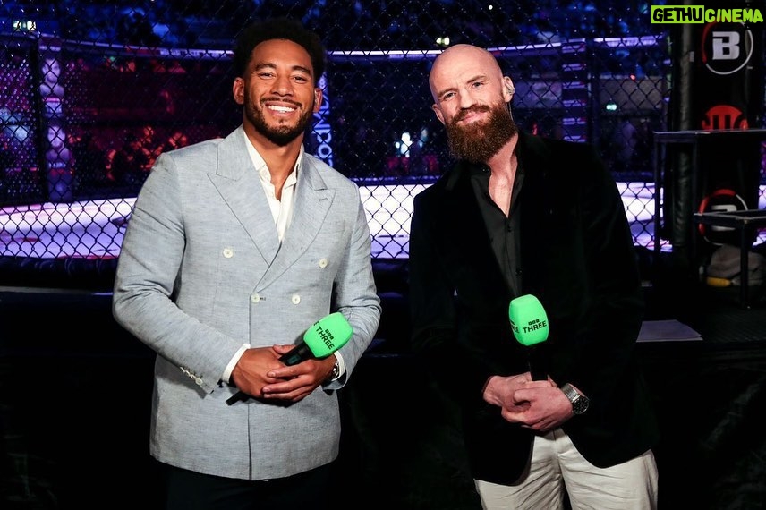 Peter Queally Instagram - Made my broadcasting debut for @bbcsport and @bellatormma last night! Thanks @joshdenzel …a real pro that made my job very easy!