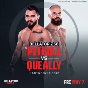 Peter Queally Instagram - 15 minutes of all out attack incoming ⚔️ 

@PeterQueally vs. @PatrickyPitbull LIVE Friday, May 7th on @SHOSports.
#MMA #BellatorOnShowtime