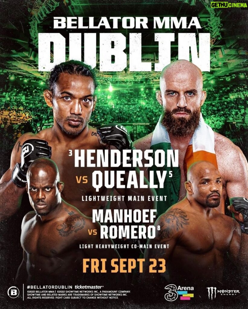 Peter Queally Instagram - Here we go!!! Me vs Ben Henderson! Manhoef vs Romero!! AND The Jimmy Show is back in town! This will be the best one yet! Get your tickets @tmie !